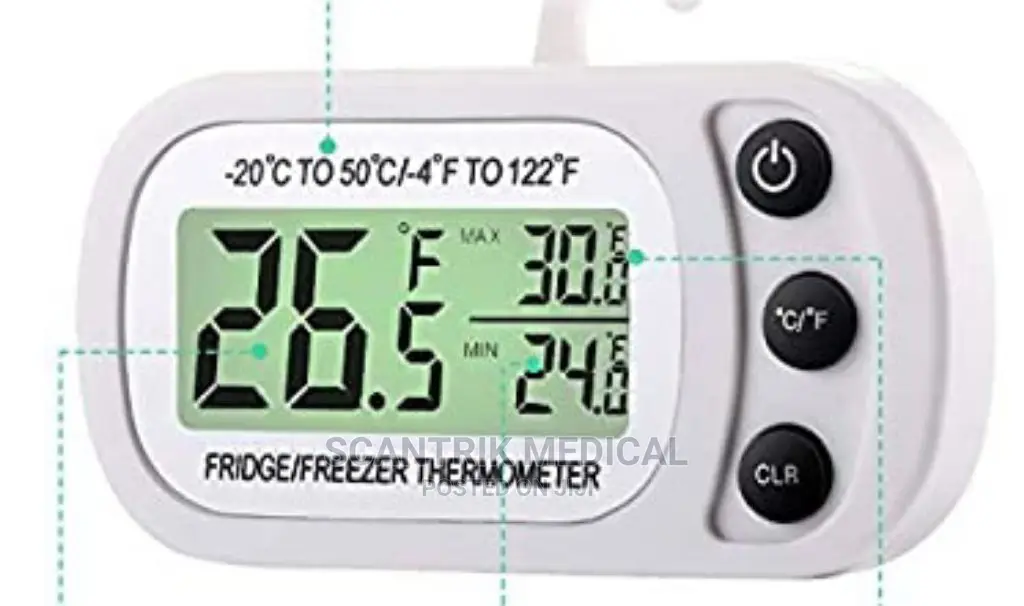 Fridge Freezer Electronic Temperature Gauge Home Kitchen
