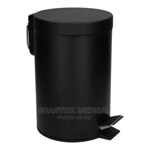 Stainless Steel Plain Pedal Bin With Plastic Bucket and Lid
