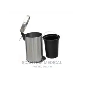 Portable Stainless Steel Plain Pedal Bin With Plastic Bucket