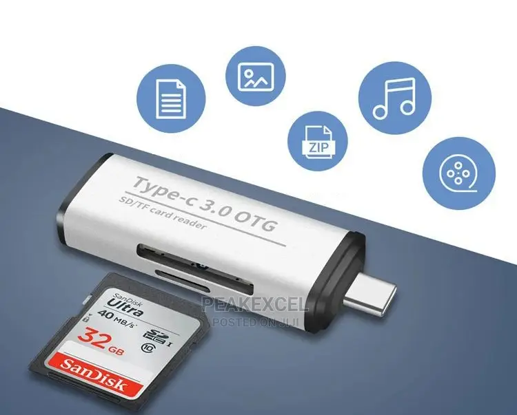 USB C Type-C Otg Tf USB 3.0 Sd Card Reader Adapter