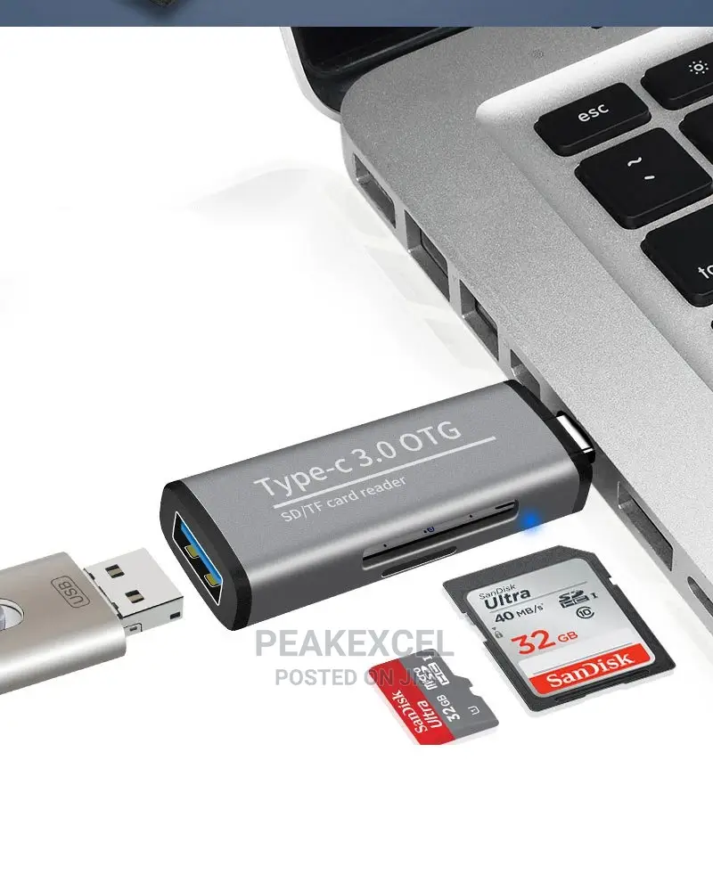 USB C Type-C Otg Tf USB 3.0 Sd Card Reader Adapter