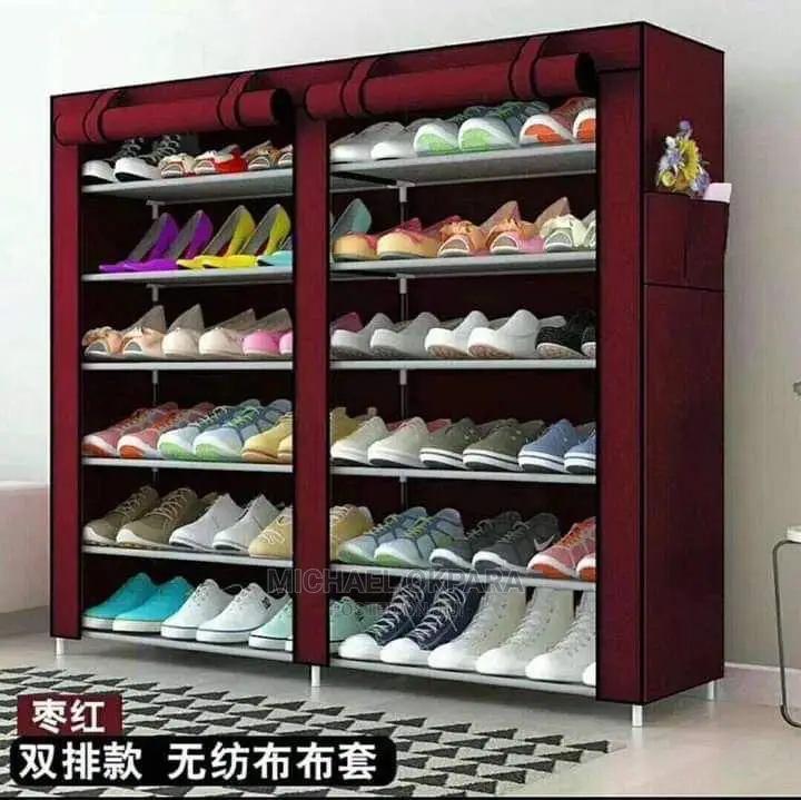 12 Steps Shoe Rack With Cover