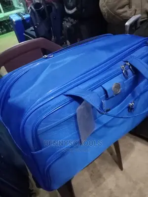 Big Light Blue Star Express Traveling Bag With Trolleys