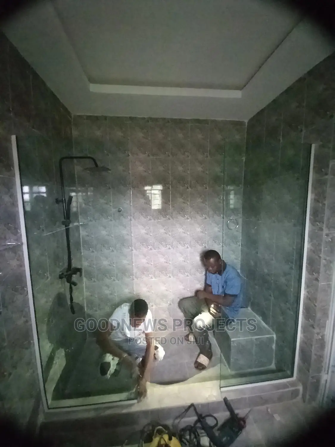 Sliding Shower Glass With Both Side Fixed