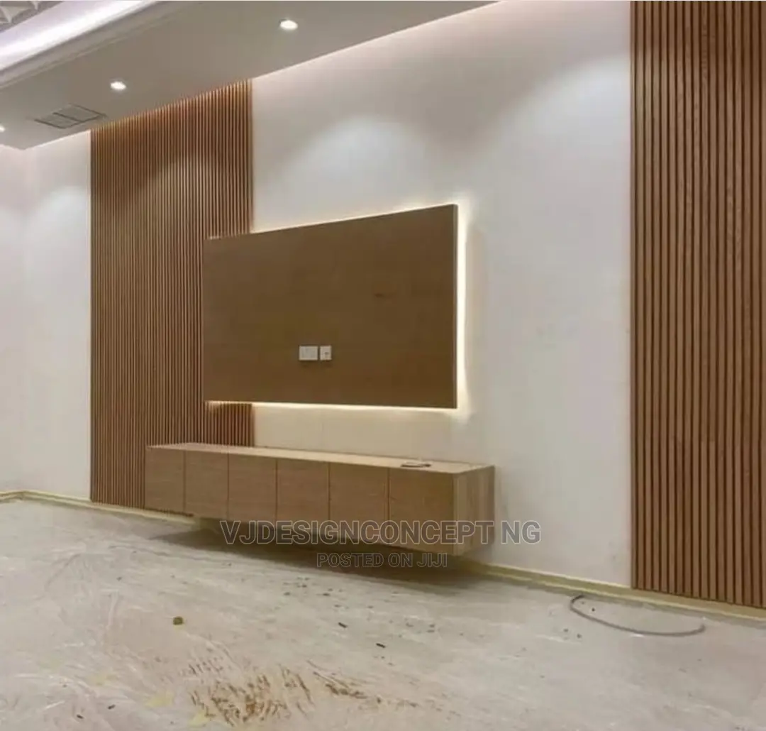 Quality Wall Mounted LED High Profiles TV Console.