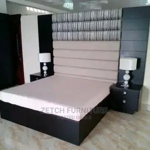 Standard 6x6 Bedframe Cabinets With 2 Table Lamps