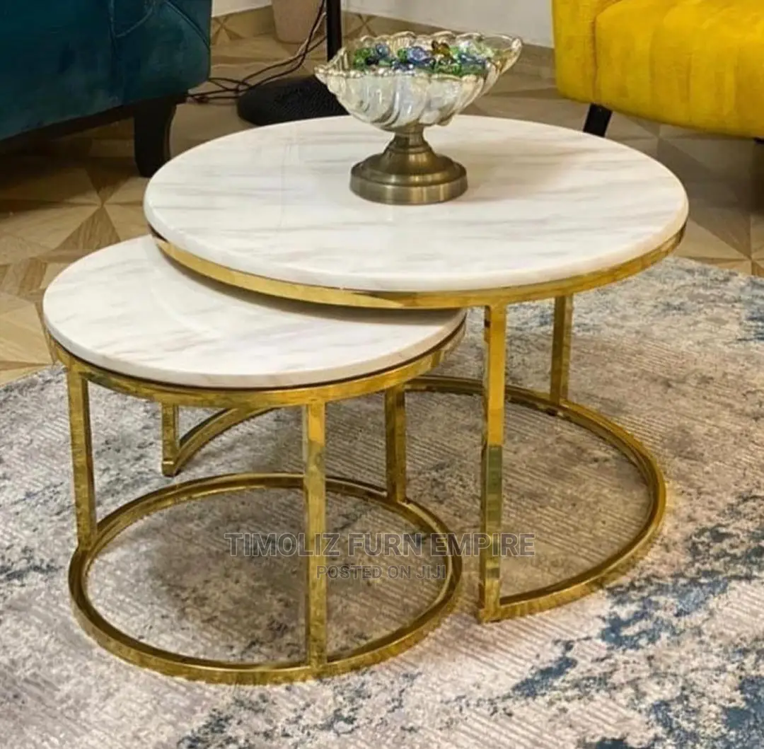 Two-In-One Extendable Marble Centre Table