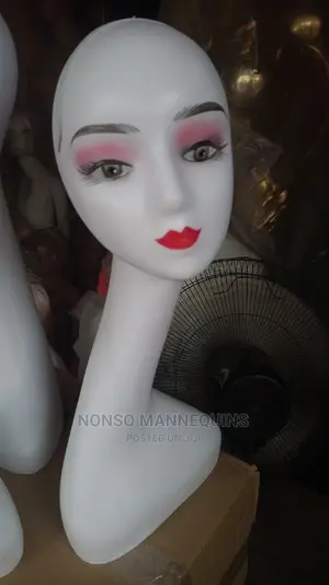 White Long Neck Mannequin Heads