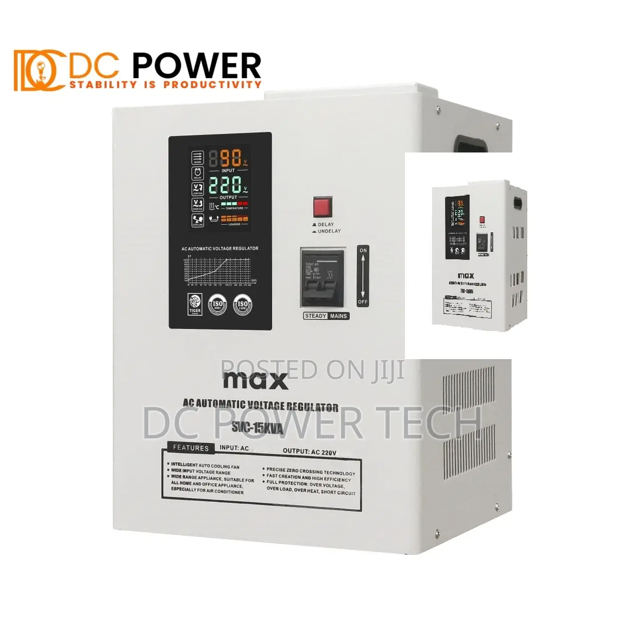 Max 15kva Single-Phase Servo Stabilizer (90v-260v)