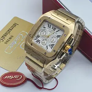 Photo - Threeple Cartier Engine Wrist Watch With Chrono Action