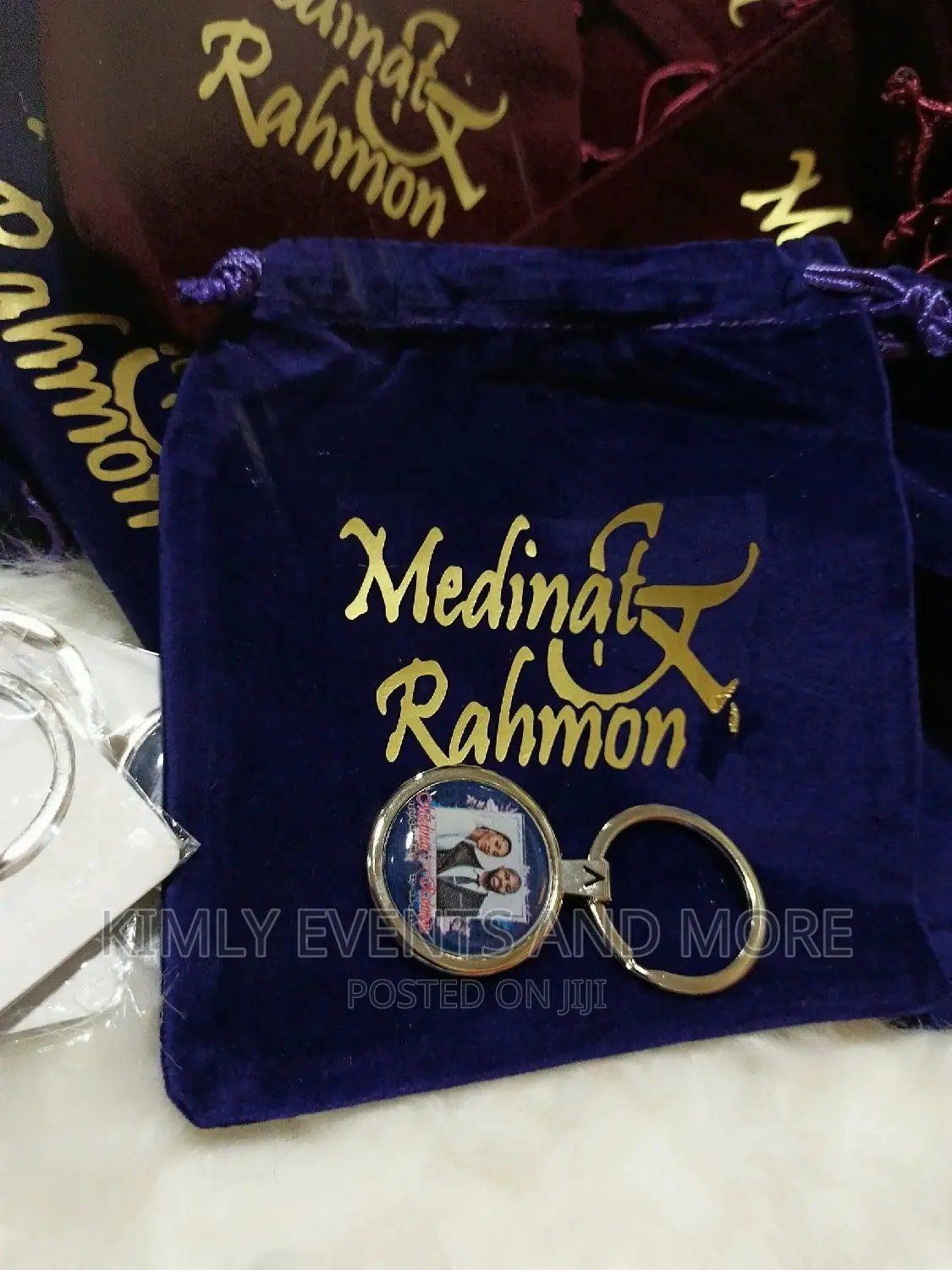 Branded Keyholders Surveniour in Branded Drawstring Bags