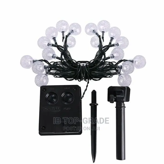 Solar String Lights Garden Decor 50 Led Crystal Globe