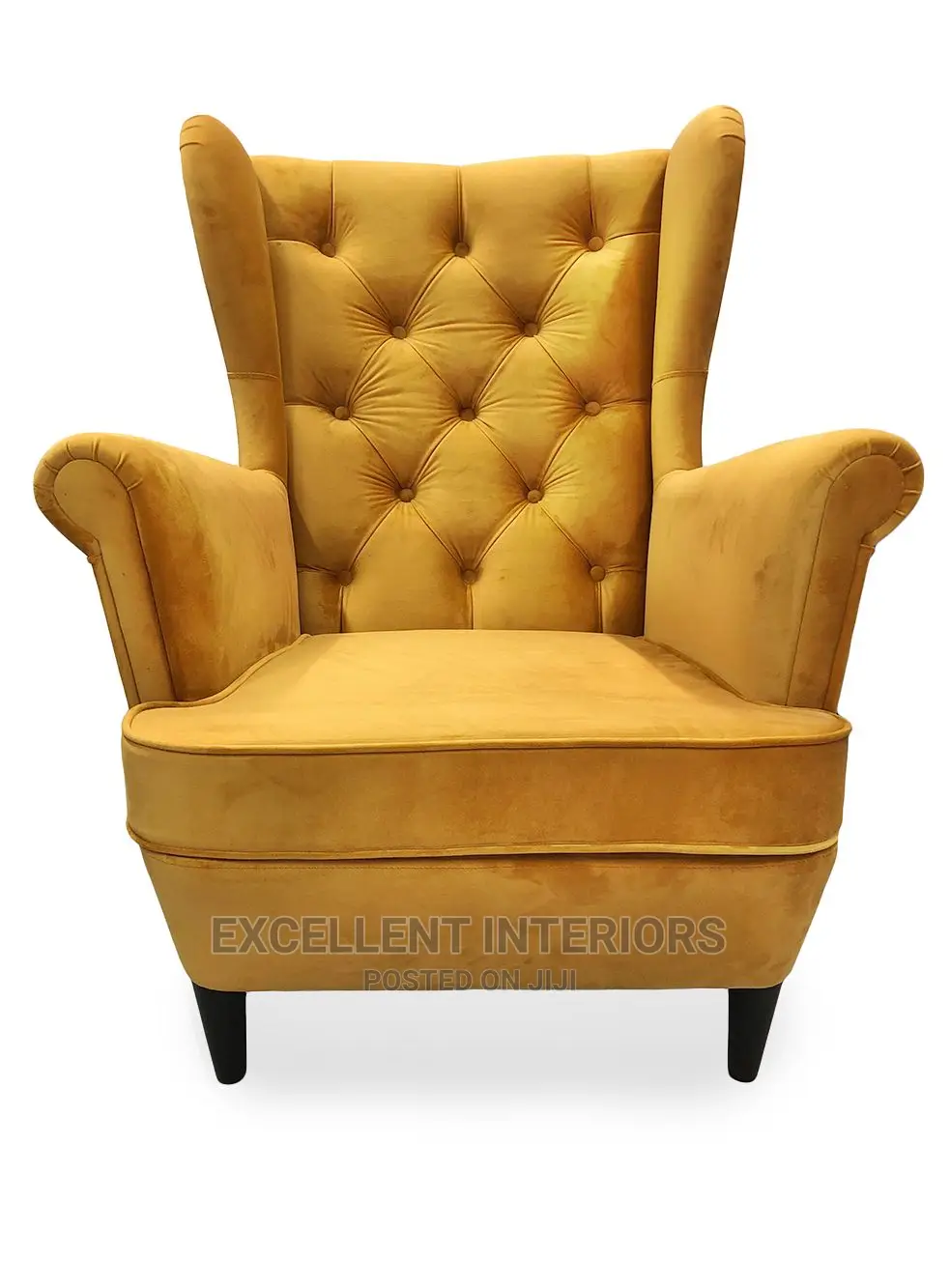 Quality Velvet Wingback Single Chairs.