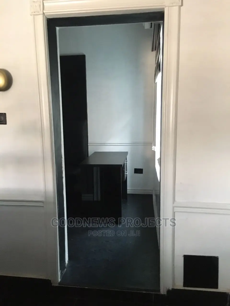 Single Black Glass Door