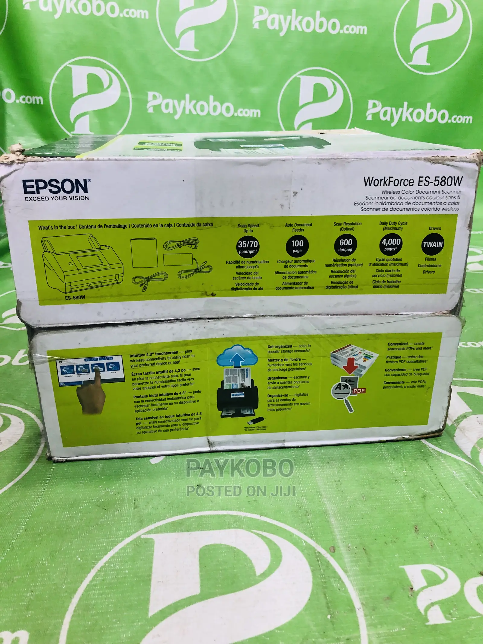 Epson Workforce ES580W Wireless Duplex Desktop Document