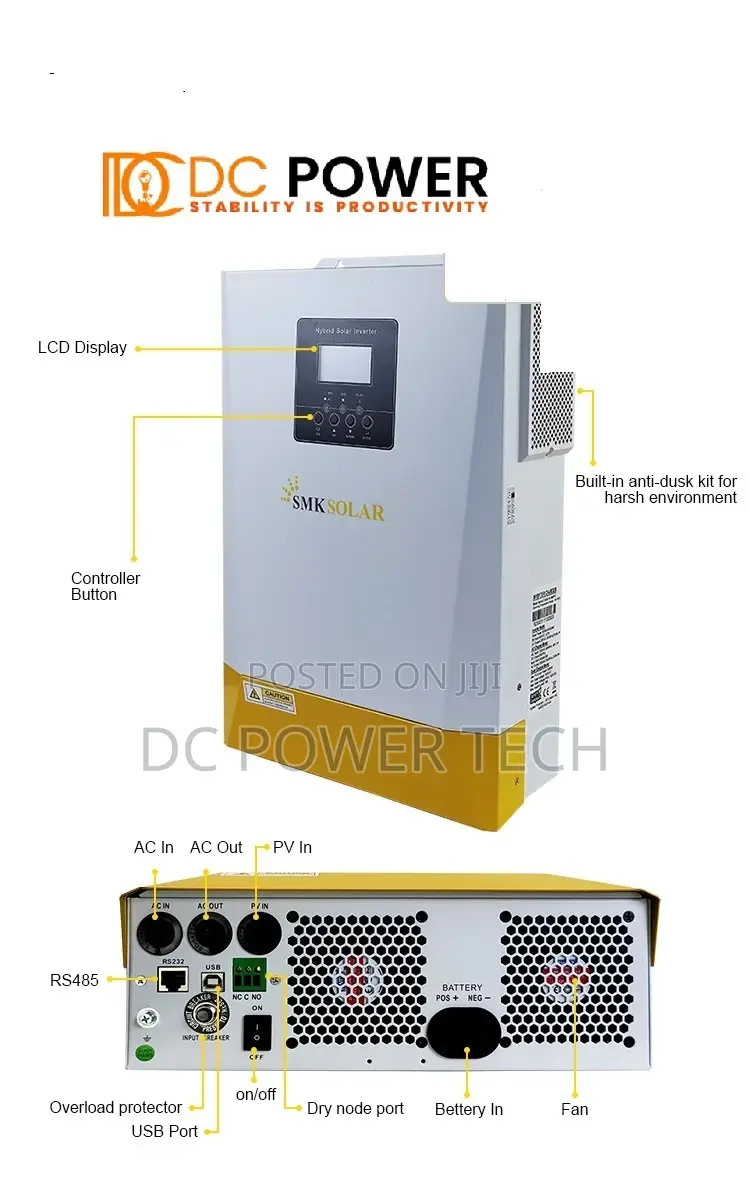 Smk Inverter 5kva SMKSOLAR Hybrid Inverter With 100A MPPT for sale - DC Power Tech ...
