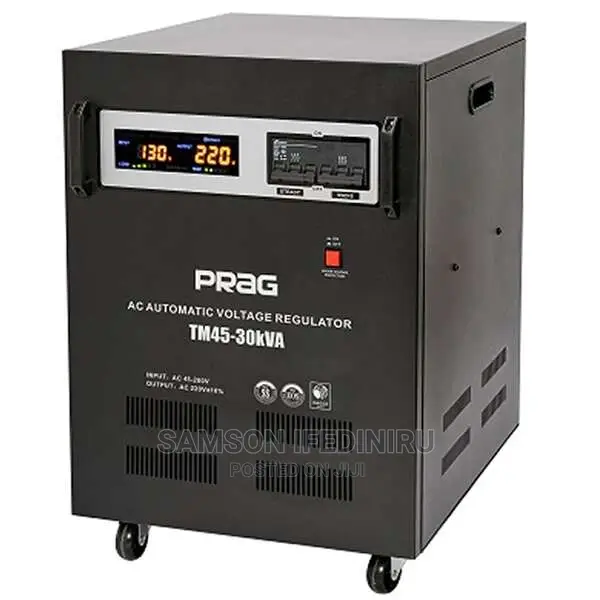 Prag 30kva Relay Central Stabilizer Single Phase 45v-280v