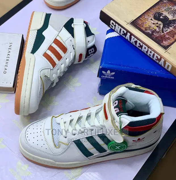 adidas gazelle silver green womens adidas Basketball Forum Low C Sneakers White / Green main image 0