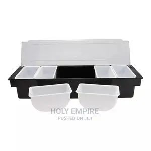 Condiment Dispenser Tray for 6-Compartment Fruit Side Dish