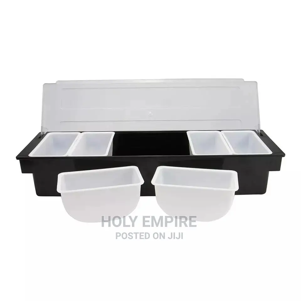 Condiment Dispenser Tray for 6-Compartment Fruit Side Dish