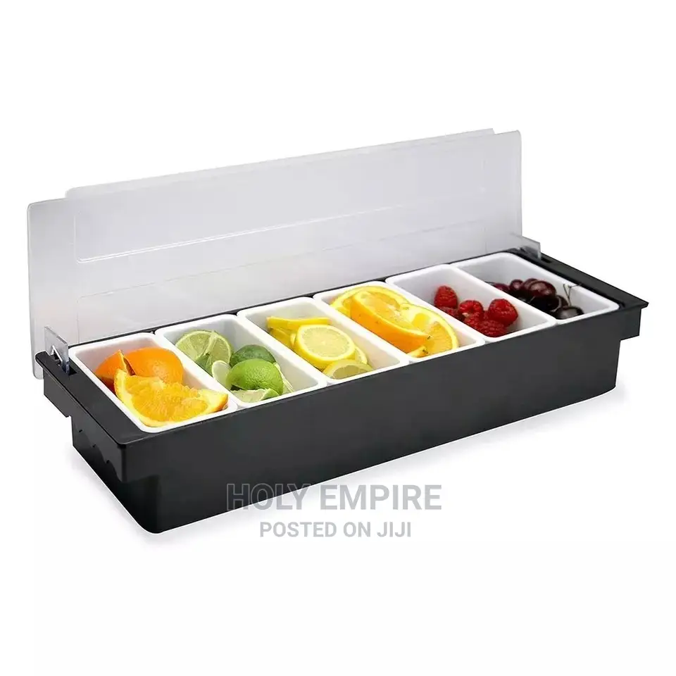 Condiment Dispenser Tray for 6-Compartment Fruit Side Dish