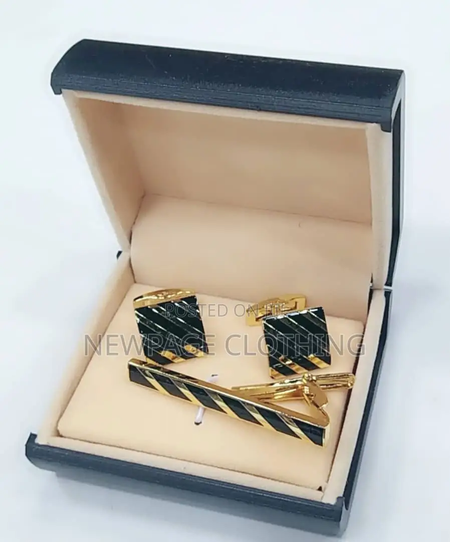 Exclusive Quality Cufflinks, Comes With Tie Clips