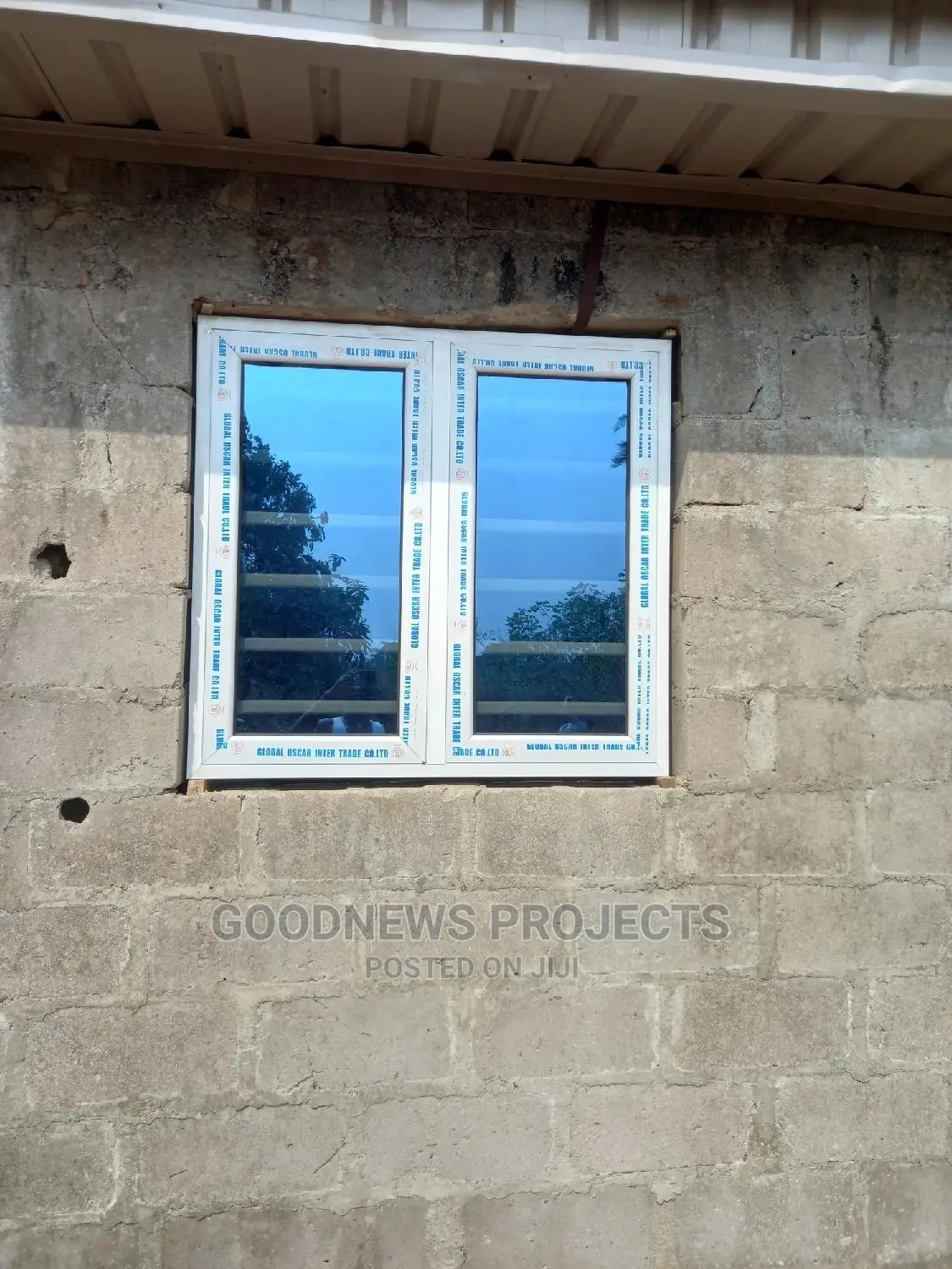 White Casement Windows With Burglary and Net