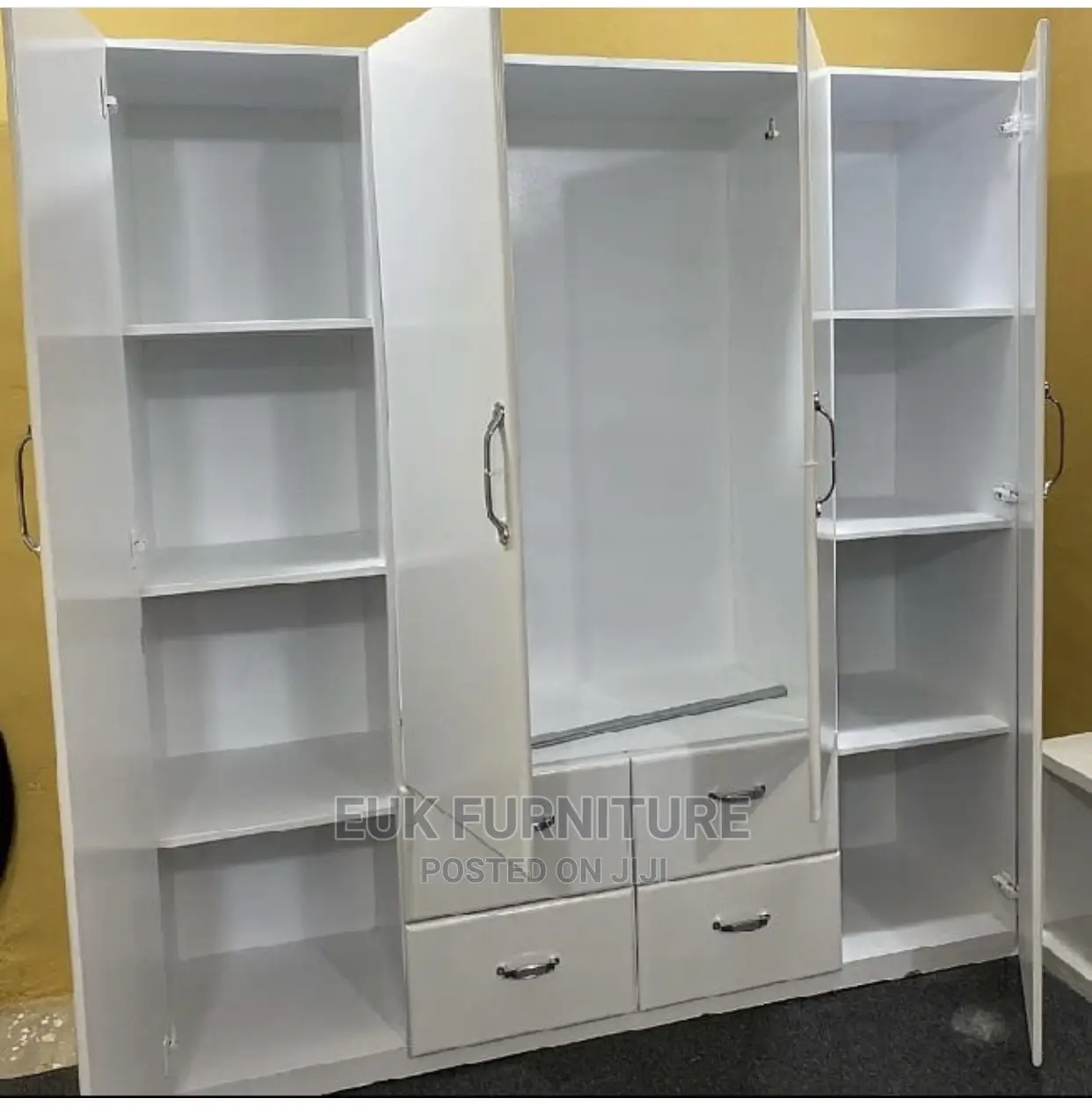 Durable and Classy 5ft by 6ft White Wardrobe