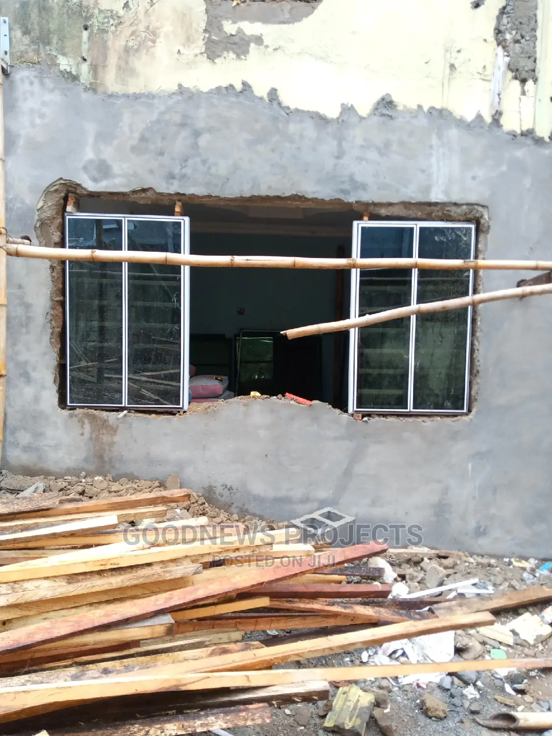 Aluminium Frameless Window With Burglary and Net