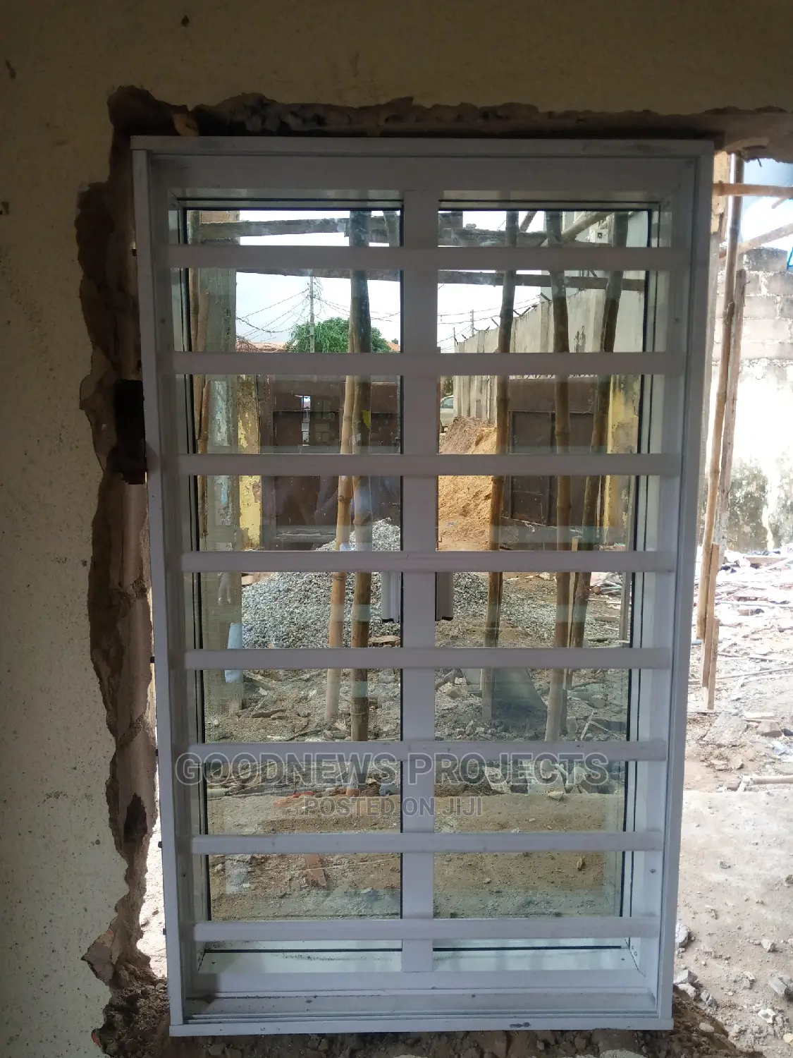 Aluminium Frameless Window With Burglary and Net