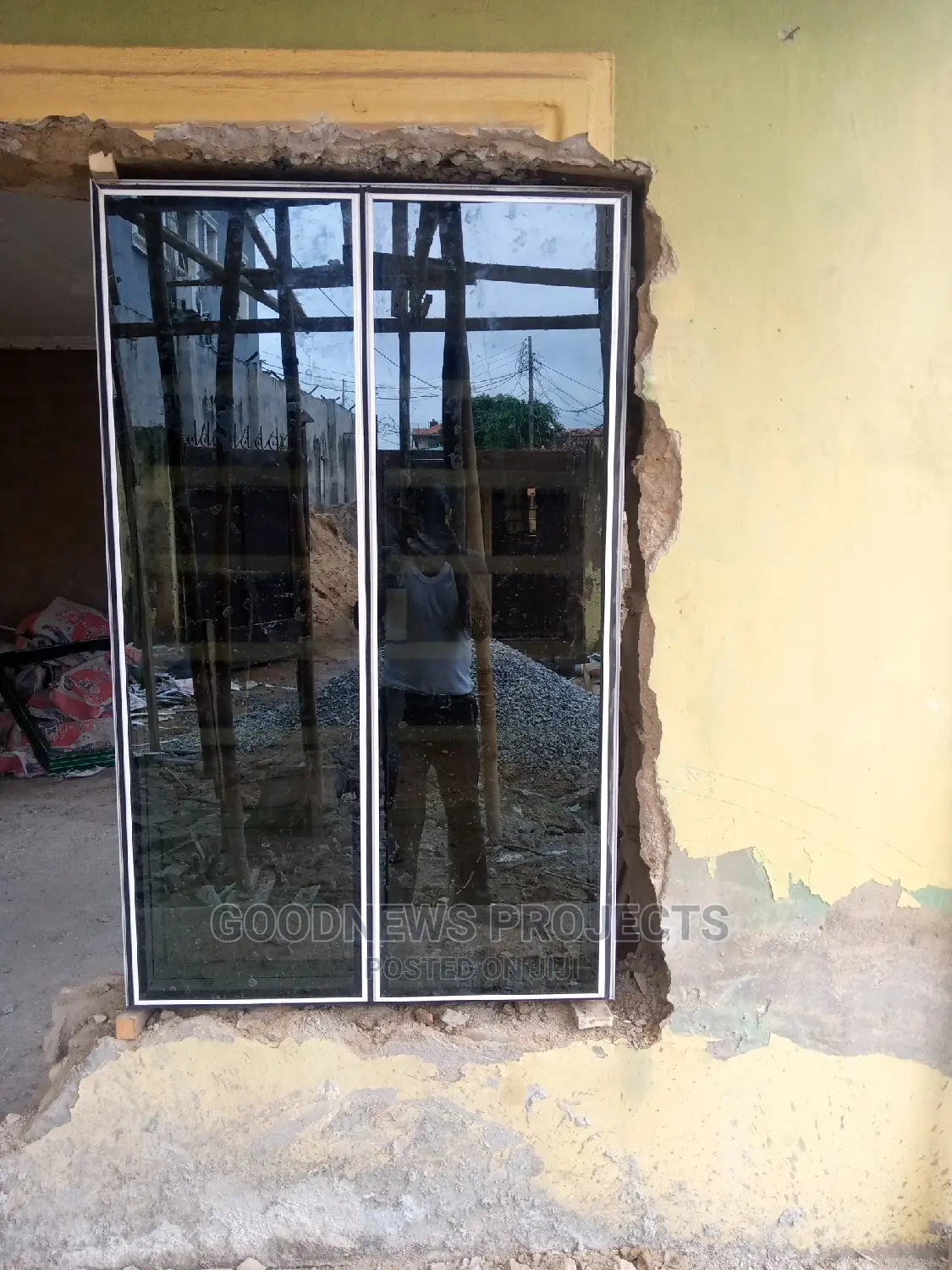 Aluminium Frameless Window With Burglary and Net