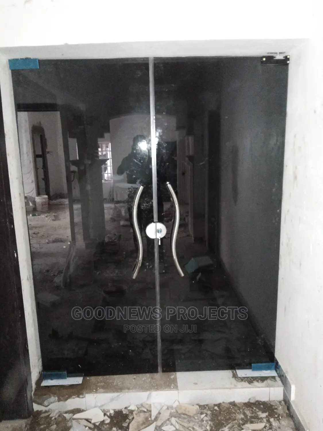 Frameless Grey 10mm Tempered Glass Door