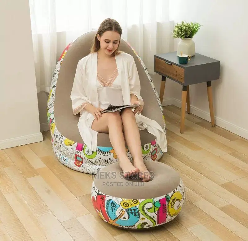 Inflatable Air Sofa With Ottoman