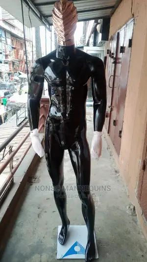 Rose Gold and Glossy Black Male Huge Mannequin