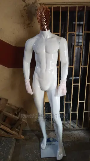Glossy White Rose Gold Body Male Display Fibre Mannequin