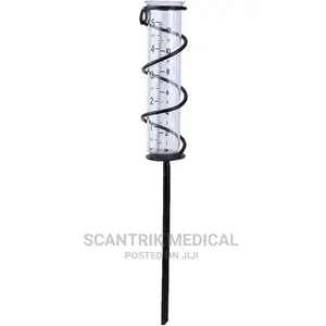 Rain Gauge With Stand Rainfall Measuring Tube Garden Outdoor