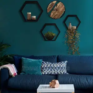 Decorative Hexagon Floating Wall Shelves