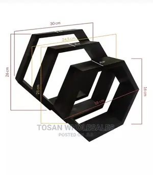 Decorative Hexagon Floating Wall Shelves