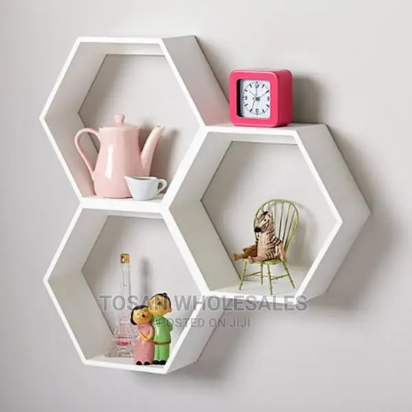Decorative Hexagon Floating Wall Shelves