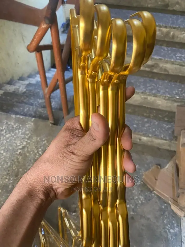 Gold Chrome Luxury Clothes Display Aluminum Hangers