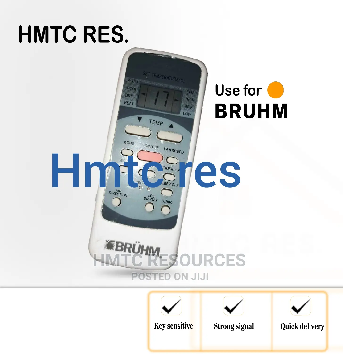 Bruhm Split Unit Air Conditioner Remote Control