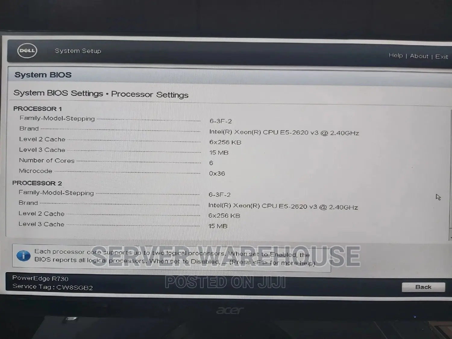 Server Dell PowerEdge R740 32GB Intel Xeon HDD 1T