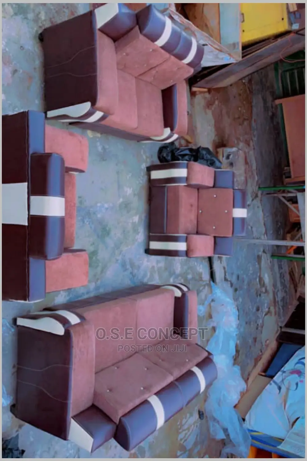 Complete Set of Fabric Sofa