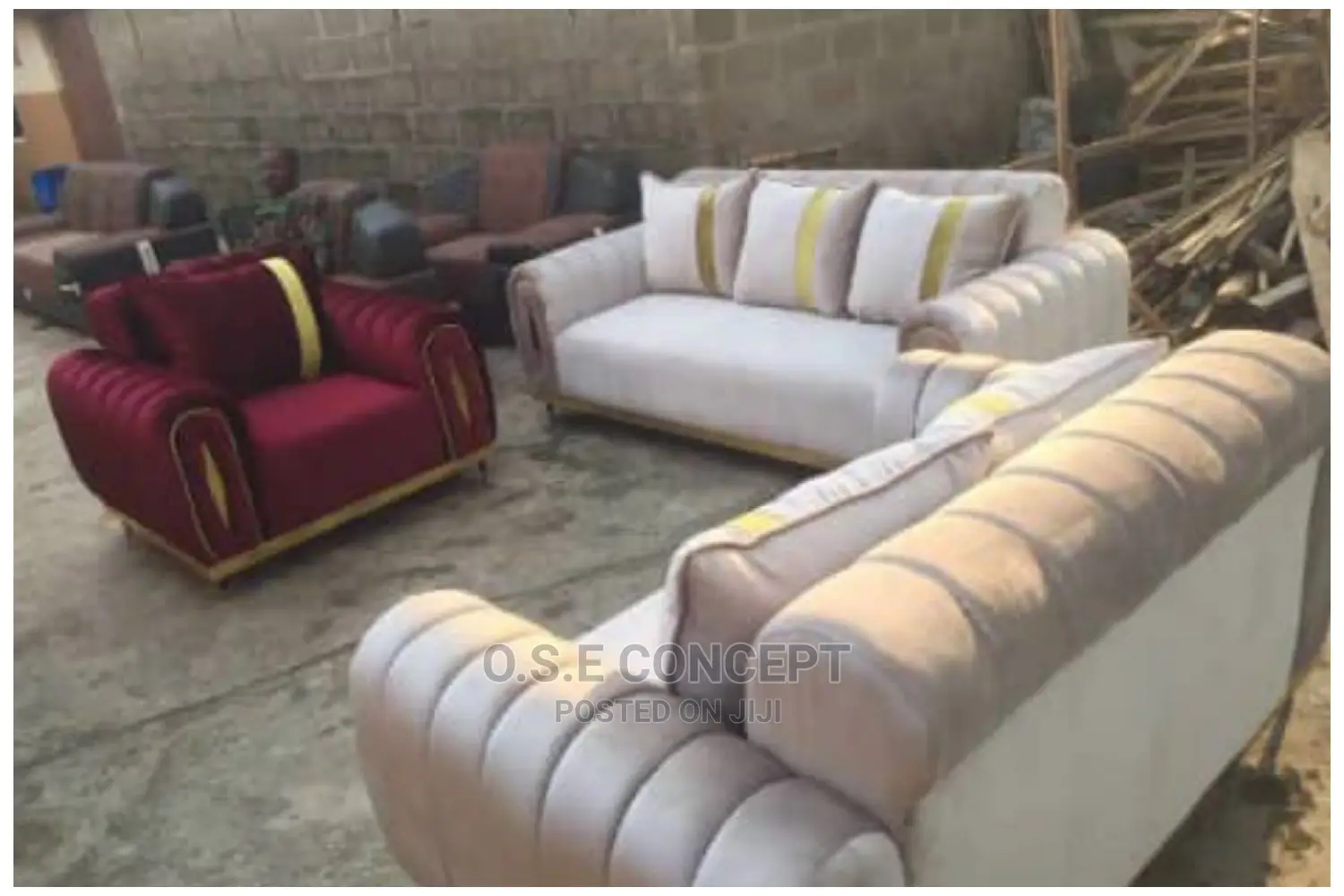 Complete Set of Fabric Sofa