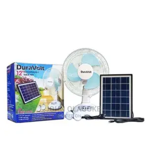 Duravolt 12 Rechargeable Fan Solar Panel Led Bulbs. DRF-12TS