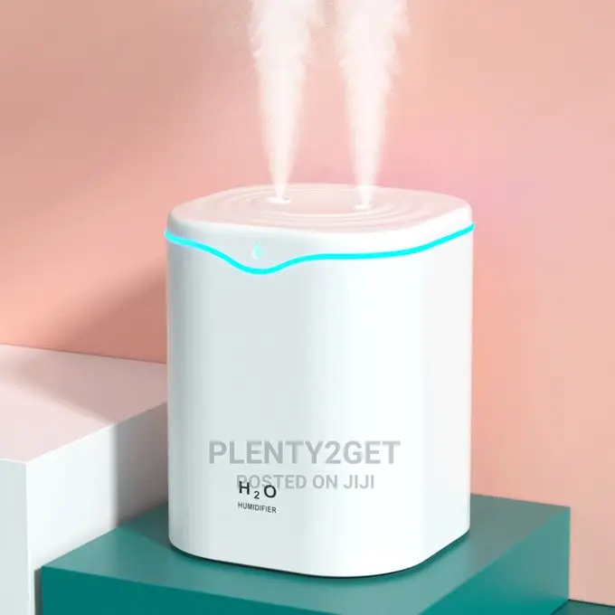 2L Double Spray Humidifiers LED Light Mist Auto Shut-Off