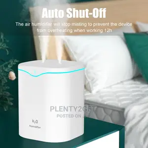 2L Double Spray Humidifiers LED Light Mist Auto Shut-Off