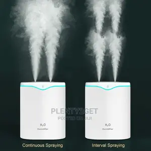 2L Double Spray Humidifiers LED Light Mist Auto Shut-Off