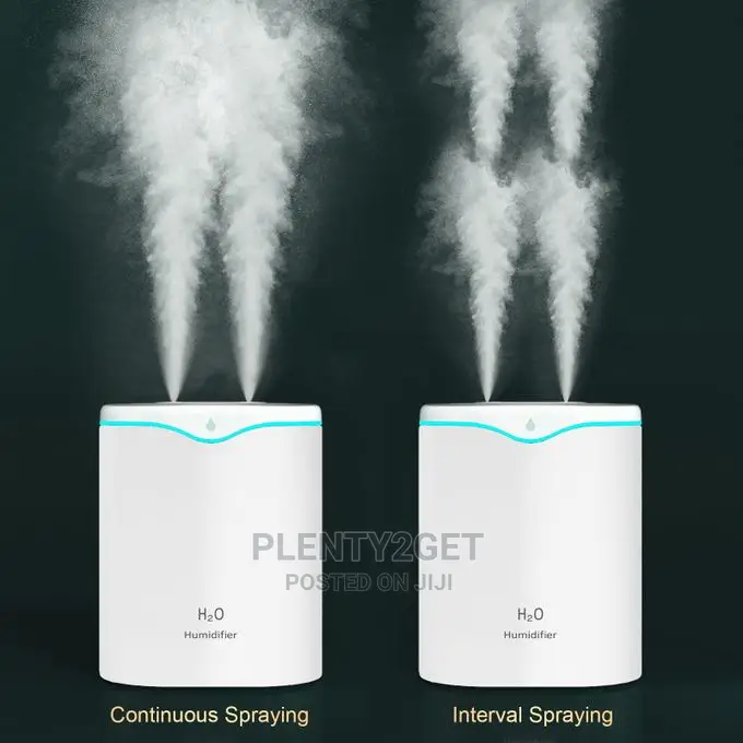 2L Double Spray Humidifiers LED Light Mist Auto Shut-Off