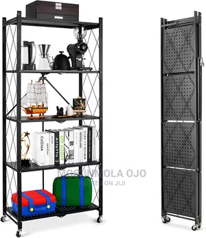 5 Tier Multi-purpose Foldable Movable Storage Rack